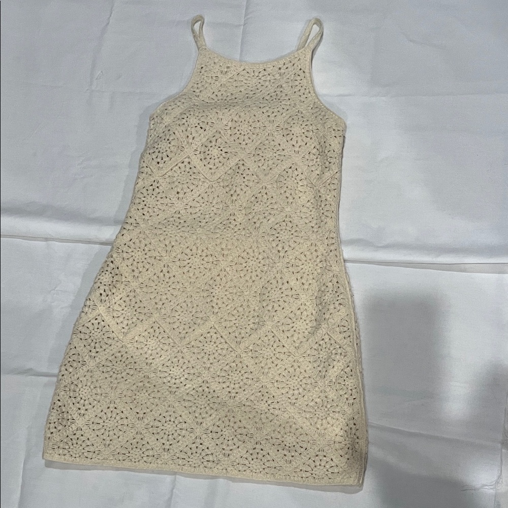Chelsea & Violet Cream Crochet Dress